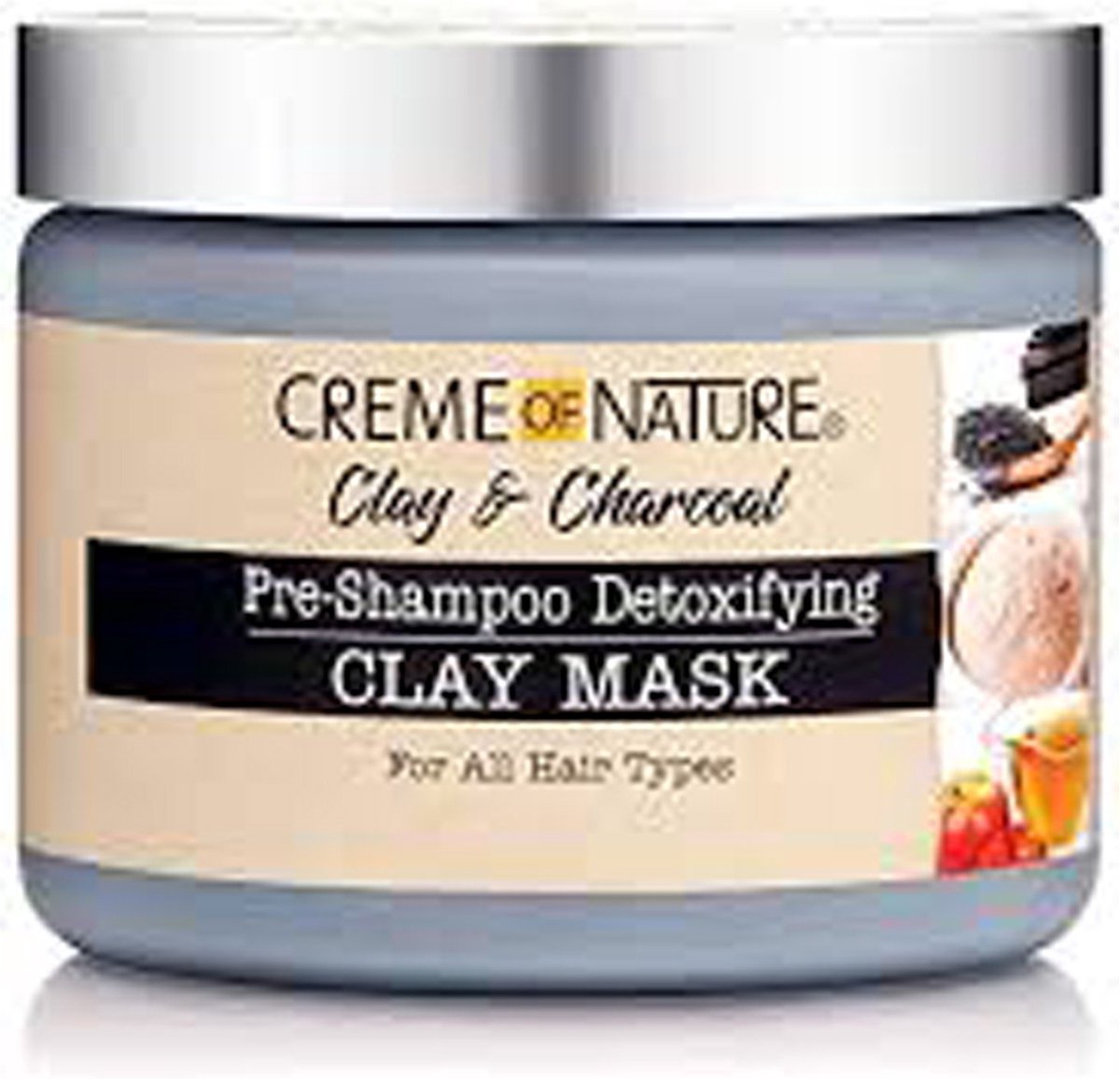 Creme of Nature Clay & Charcoal Pre Shampoo Detoxifying Clay Mask 326gr