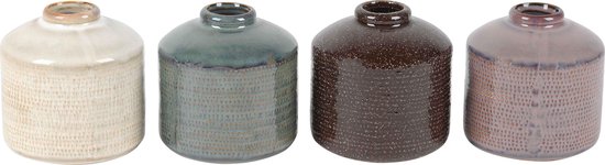 Rasteli Vase Set Vases Beige-Vert-Marron-Lilas D 10 cm H 10 cm