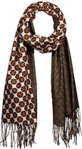 Sjaal (fashion) Scarf 50051 740/999 Cognac/blackMaat -