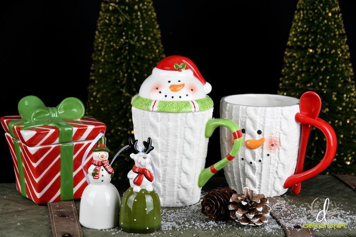 Mug de Noël : Joyeux Noël avec bonhomme de neige - idée cadeau