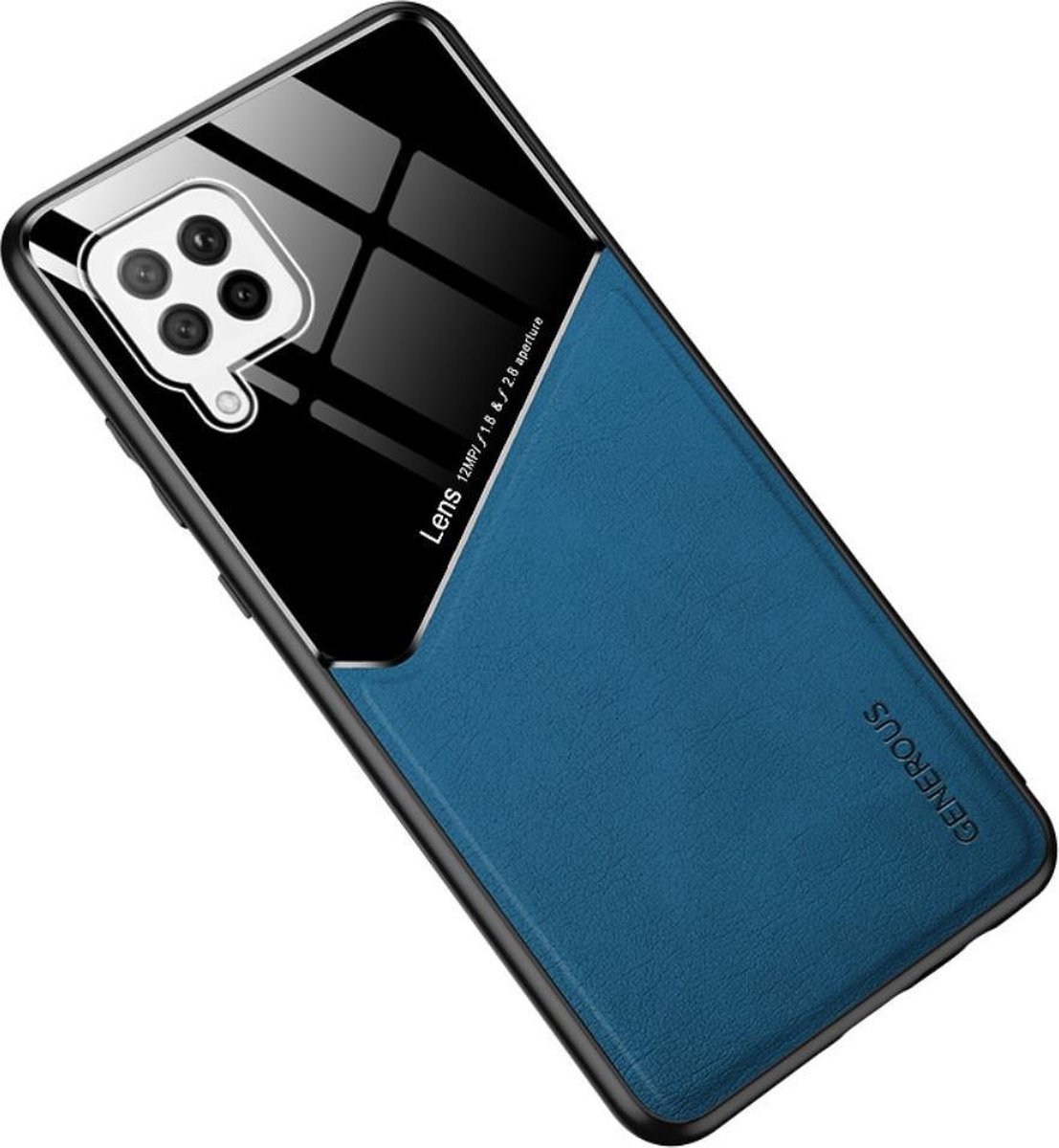 Blauwe hard cover Samsung Galaxy A42 geschikt voor magnetische autohouder