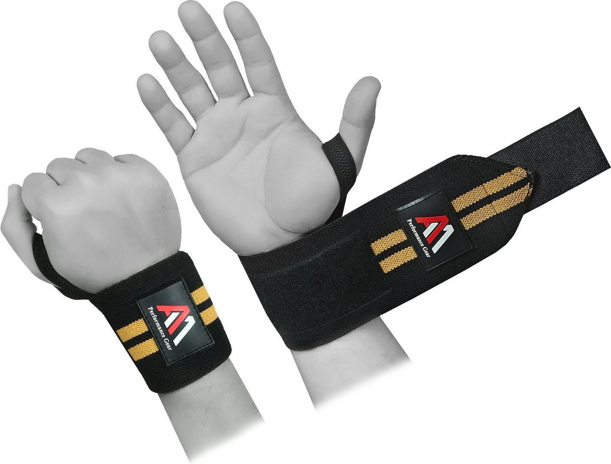 Lifting Straps - Wrist Wraps krachttraining - Fitness Gym Crossfit - Unisex - One Size- Zwart