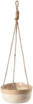 HANGBLOEMPOT Jute  - NATUREL - ⌀22X9 CM