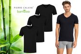 Bamboo Essentials - T-Shirt Heren - V Hals - 3 Pack - Zwart - XXL - Bamboe Ondershirt Heren - Extra Lang - V-Neck - Anti Zweet T-shirt Heren