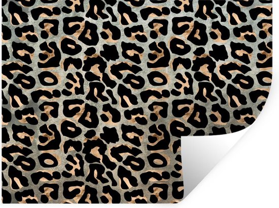 Muurstickers - Sticker Folie - Dierenprint - Panter - Bruin - Luxe - 40x30 cm - Plakfolie - Muurstickers Kinderkamer - Zelfklevend Behang - Zelfklevend behangpapier - Stickerfolie