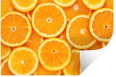 Muurstickers - Sticker Folie - Sinaasappel - Fruit - Oranje - 120x80 cm - Plakfolie - Muurstickers Kinderkamer - Zelfklevend Behang - Zelfklevend behangpapier - Stickerfolie
