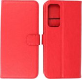 Motorola Edge 20 Hoesje - Book Case Telefoonhoesje - Kaarthouder Portemonnee Hoesje - Wallet Case - Rood