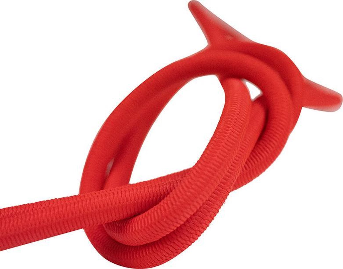 Afdekzeilwinkel - Elastisch koord 6mm rood op rol - 10 meter