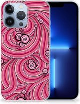 Back Case TPU Siliconen Hoesje Apple iPhone 13 Pro Smartphone hoesje Swirl Pink