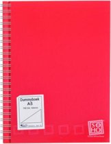 dummyboek met spiraal A5 papier rood