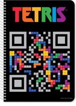 schrift Tetris QR junior 17x25 cm papier zwart 60 pagina's