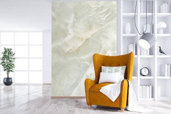 Papier peint - Papiers Papier peint photo Marbre - Motifs - Wit - Largeur 145 cm x Hauteur 220 cm