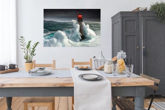 Poster Oceaan - Water - Vuurtoren - 120x80 cm