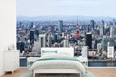 Behang - Fotobehang Stad - Tokyo - Skyline - Breedte 360 cm x hoogte 240 cm