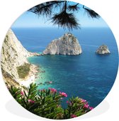 WallCircle - Wall Circle - Wall Circle Indoor - Zakynthos - Rochers - Water - 60x60 cm - Décoration murale - Peintures ronds
