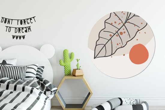 WallCircle - Tableau - Summer Leaf Xxl - Multicolore - 120 X 120 Cm