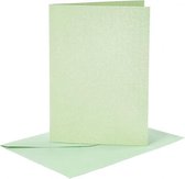 set van 6 blanco kaarten en enveloppen 10,5 x 15 cm