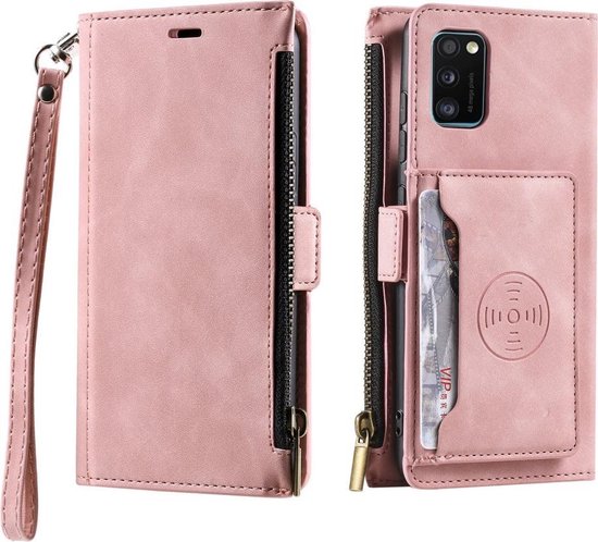 Roze portemonnee hoes voor Samsung Galaxy A41 met vakje voor munten