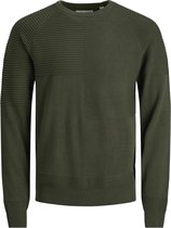 Jack & Jones Trui Jcoseth Knit Crew Neck 12192259 Forest Night Mannen Maat - XXL