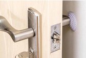FSW-Products - Zelfklevende deurbeschermers - 2 Stuks - Wit - Ribbel - 4cm dia - Deurbescherming - Deurstoppers - Muurbeschermer - Muurbescherming - Deurstoppers - Siliconen deurst