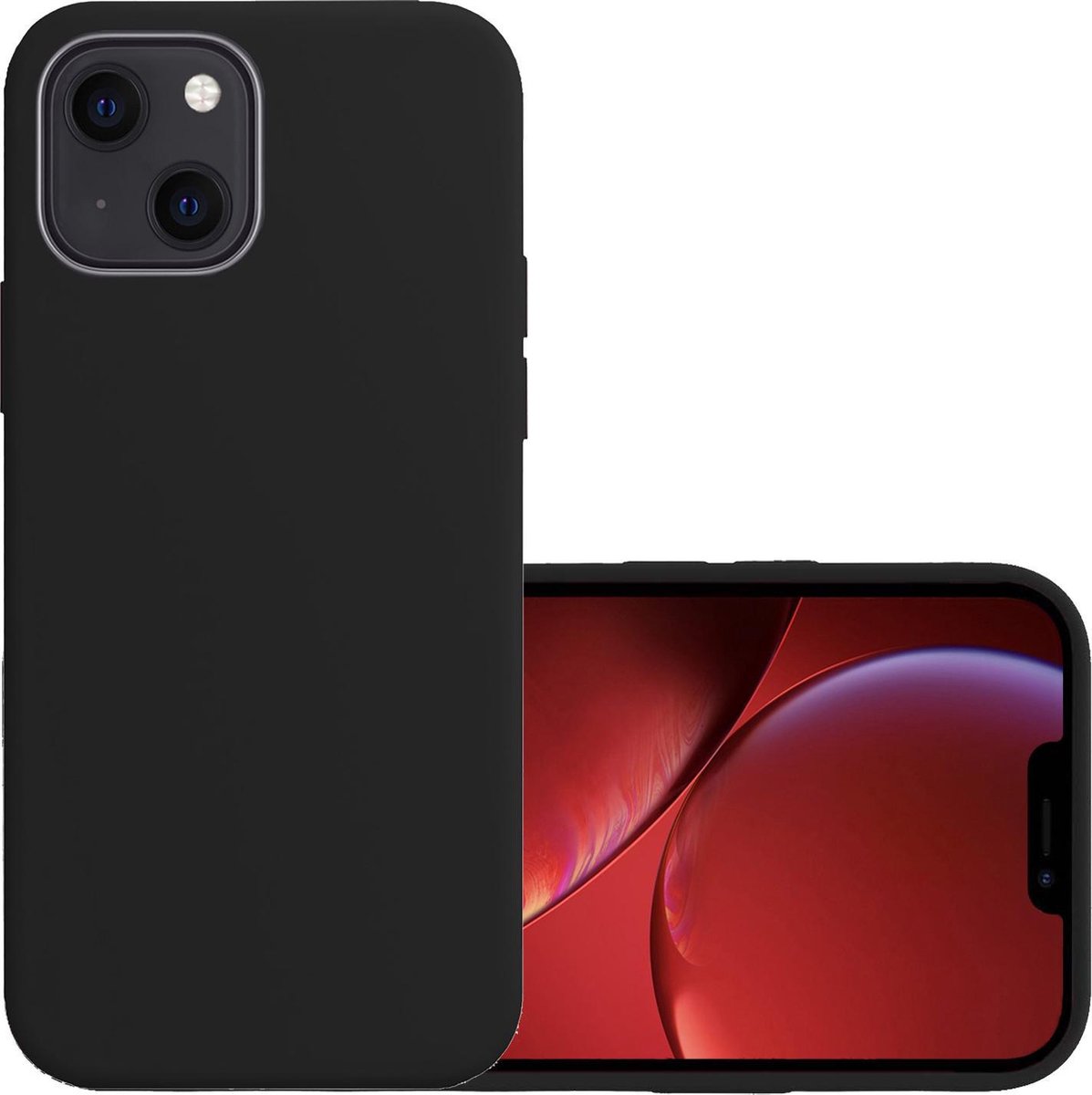 Hoesje - Geschikt voor Apple iPhone 13 - Sterk & Shockproof - Hoes Cover - Siliconen Case - Zwart
