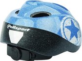 polisport helm kinder jeans s blauw/wit 52/56cm