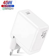 Super Fast Oplader USB C voor Samsung Note 20, S20,S21 FE Galaxy Lader - Adapter met 45W PD 3.0 PPS USB-C Thuislader Oplaadstekker Blokje