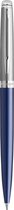 Waterman Hémisphère-balpen | roestvrij staal en matblauwe lak met chroom afwerking | medium penpunt met blauwe inktpatroon | geschenkverpakking