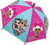 paraplu meisjes 38 cm staal/polyester roze/blauw