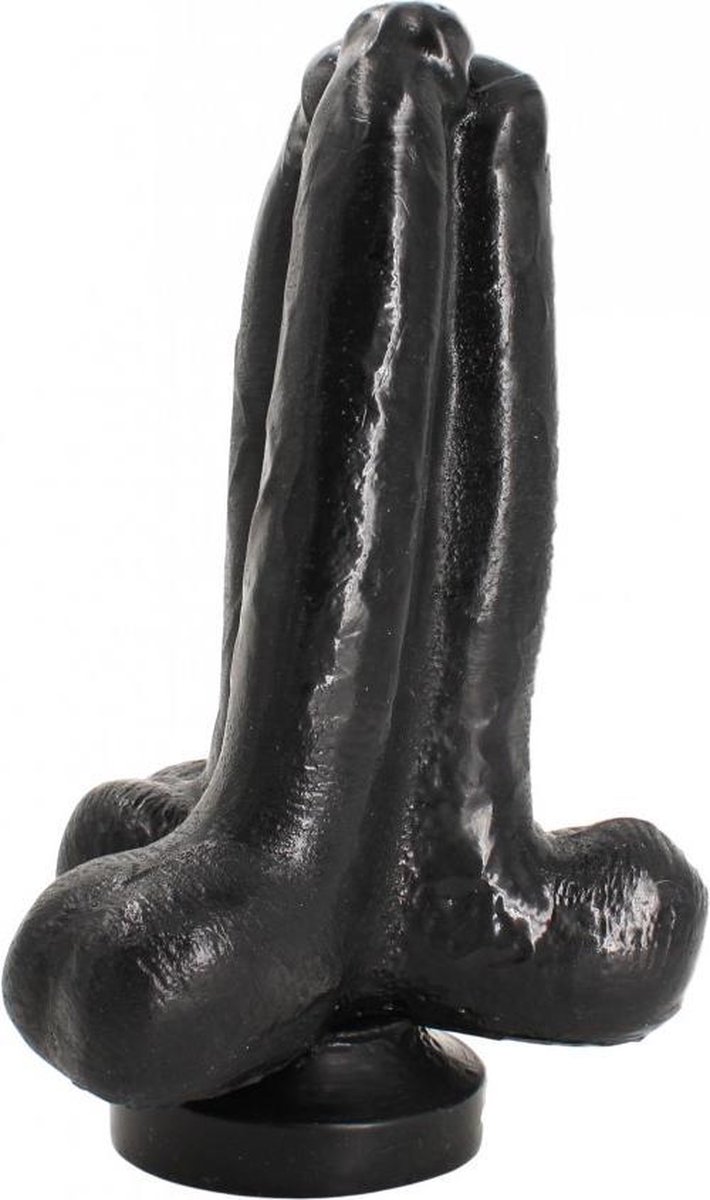 Goedkoopste Gangbangster - Mission 3 in 1 - Dildo - 25 x 11 cm - PVC - Zwart