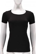 Bamboo T-shirts women basic 2 pak black ronde hals-maat S