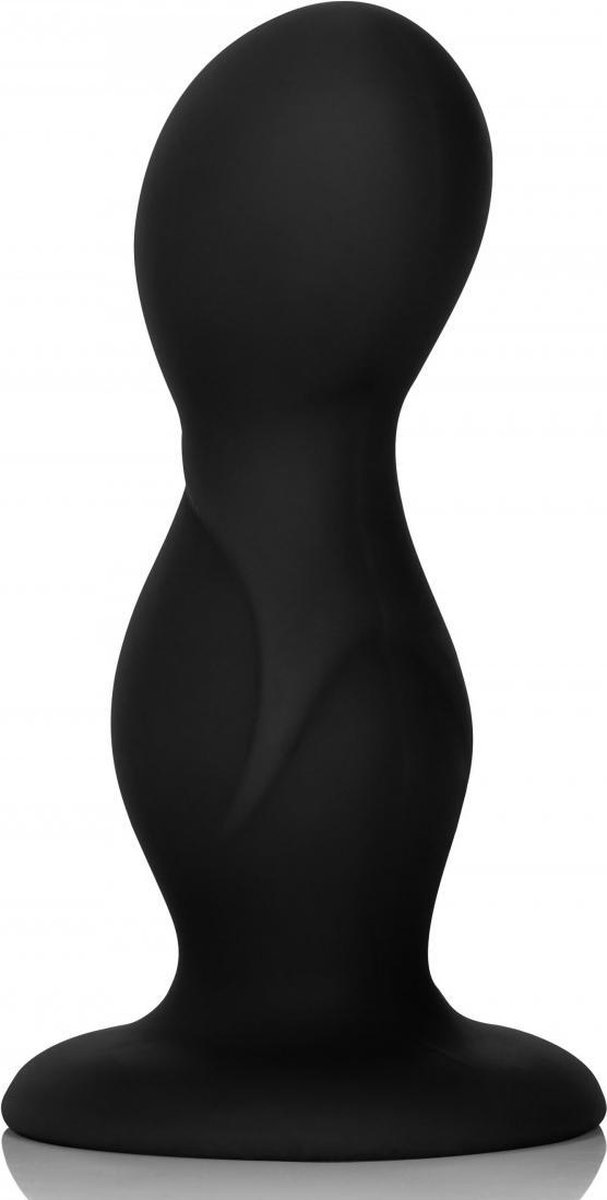 Siliconen Buttplug met Vlakke basis - Zwart