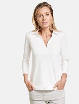 GERRY WEBER Dames Polo met 3/4-mouwen Off-white-46