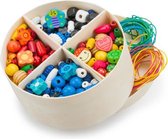 houten kralen in box 648-delig