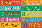 onderlegger Tellen van 1 tot 10 junior 47,5 x 32 cm PVC