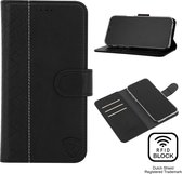 Luxe Samsung A72 Hoesje met Anti Skim Bescherming - Samsung A72 Pasjes Bookcase RFID Beschermd Cover - Black
