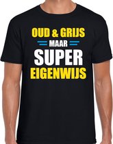 Oud en grijs verjaardag t-shirt zwart voor heren - verjaardag kado shirt / outfit XL