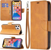 iPhone 13 Pro Max Hoesje, MobyDefend Wallet Book Case Met Koord, Lichtbruin | GSM Hoesje / Telefoonhoesje Geschikt Voor: Apple iPhone 13 Pro Max