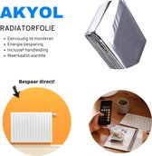 Akyol® Radiator folie | Isolatiefolie | Warme Reflectiefolie - Radiatorfolie - Radiatorreflector - 130x210cm - (excl. tape)