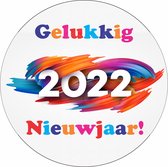 Happy new year 2023 Etiketten - Wensetiketten - Cadeau etiketten - Gelukkig nieuwjaar sluitzegels 40 mm 40 st #309