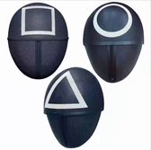 - Masker - Vierkant - Te gebruiken als Game masker -  Inktvis spel masker - Carnaval masker - Cosplay masker