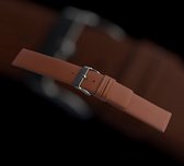 horlogeband-12mm-echt leer-bruin-recht-zacht -plat-12 mm