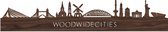 Skyline WoodWideCities Notenhout - 80 cm - Woondecoratie design - Wanddecoratie - WoodWideCities