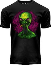 Fox Originals Neon met Blacklight Space Alien Heren T-shirt Maat XL