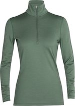 Icebreaker  W 260 Tech LS Half Zip - Thermoshirt - Dames - Merinowol - Sage - Maat L