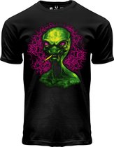Fox Originals Neon met Blacklight Space Alien Heren T-shirt Maat M