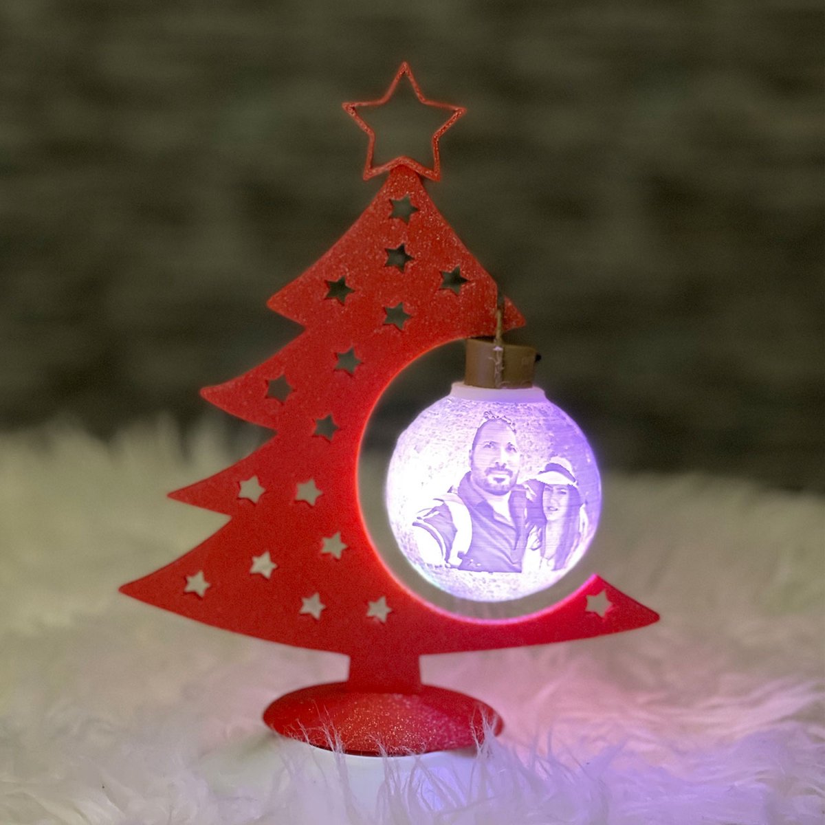 3d Kerstboom Met Bal / Personaliseer Je Eigen Foto Op Een Kerstbal, , Kerstcadootje, Christmas Gift, Personalized 3d Christmas Ball For The Tree