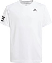 adidas Club 3-Stripes T-shirt  Sportshirt - Maat 128  - Jongens - wit/zwart