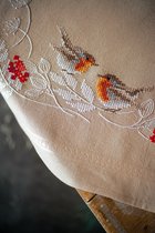 Vervaco Tafelkleed Roodborstjes in de winter borduren (pakket) PN-0187116