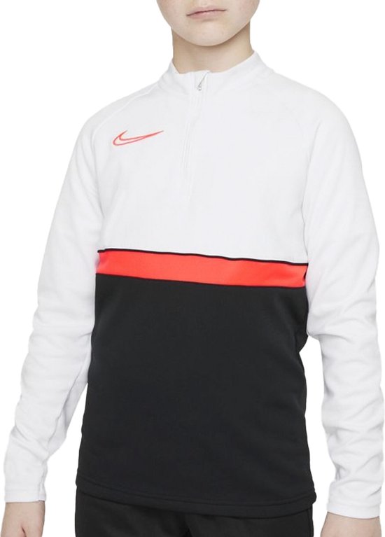 Nike Academy 21 Trainingssweater Sporttrui - Maat 158 - Unisex - wit - oranje - zwart
